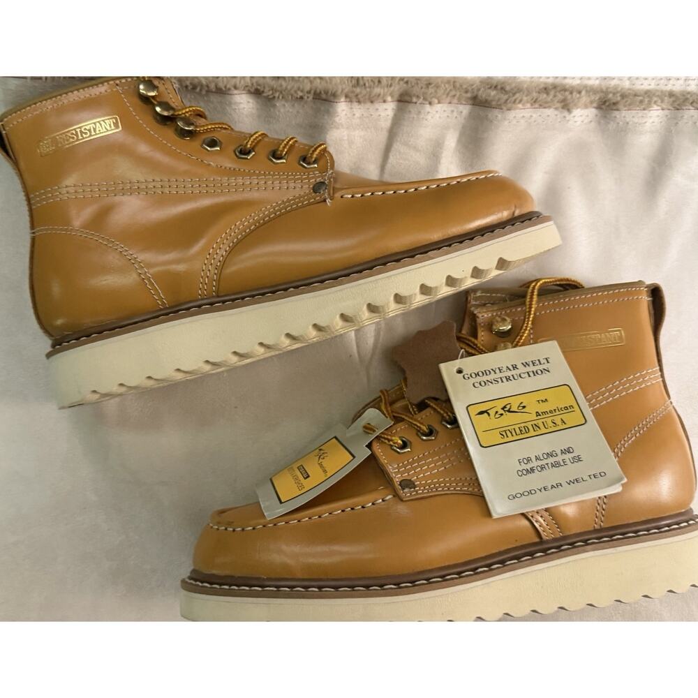 Toro Mock Toe American Made BootsSize 6.5 Color-Tan Goodyear Welted BNIB - Picture 5 of 12